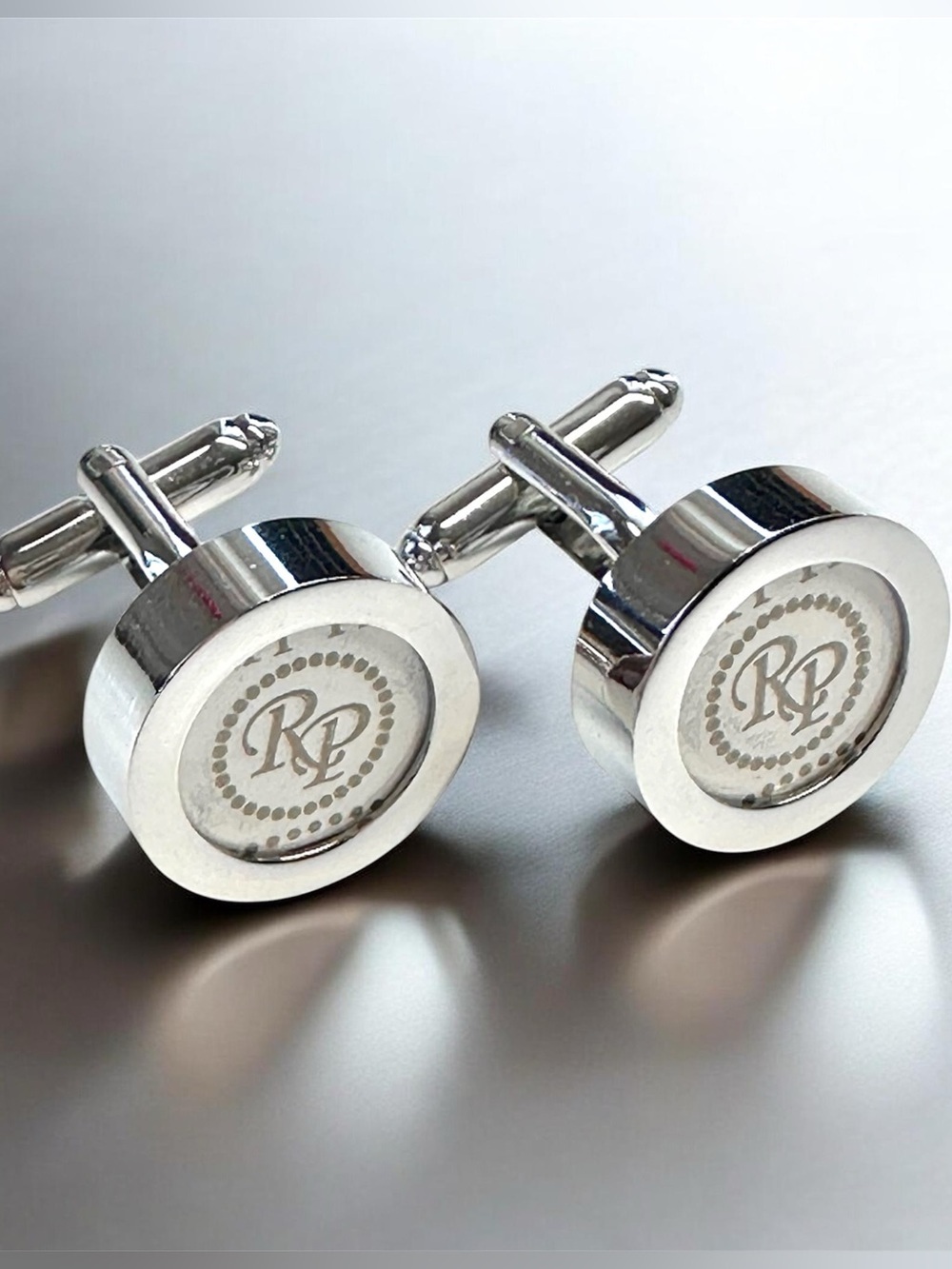 Rocky Patel Cigar Cufflinks Silver Settings